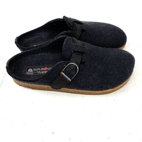 Haflinger Pure New Wool Adjustable Buckle Cork Clog GZB Size 41 - Picture 2 of 15